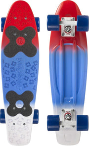 Skateboard Penny Board Volwassenen/Kinderen/Jongens/Meisjes  - Choke - Juicy Susi Rood Blauw Wit 57 cm - 22.5 inch - Polypropeen