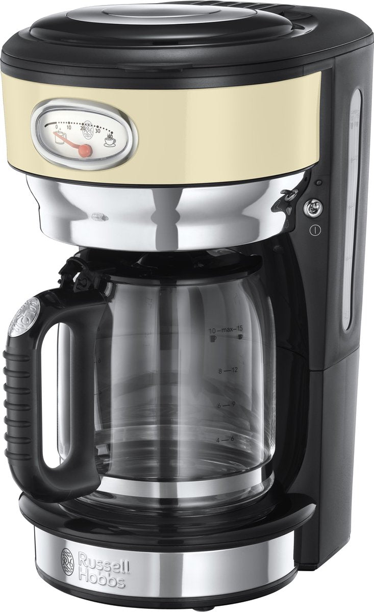 Russell Hobbs Retro - Groot Koffiezetapparaat - Vintage Cream
