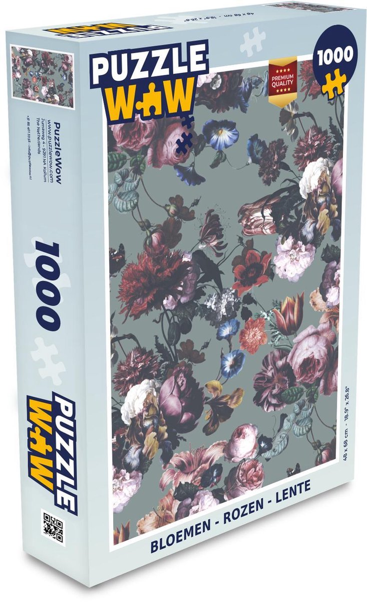 Puzzel - Puzzel 1000 stukjes volwassenen - Bloemen - Rozen - Lente - Legpuzzel