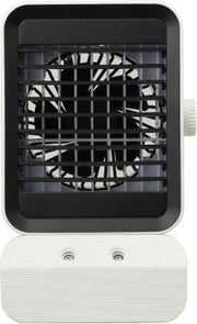 Dubbele spuitpoort Desktop luchtkoeler Bevochtigende ventilator Omgevingslicht (wit)
