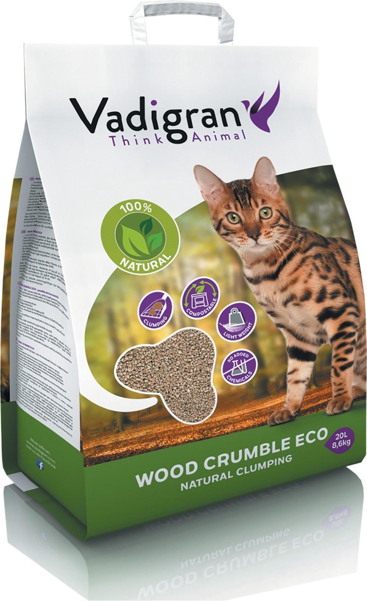 Cat litter wood crumble 20l
