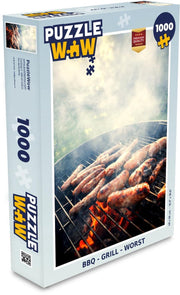 Puzzel - Puzzel 1000 stukjes volwassenen - BBQ - Grill - Worst - Legpuzzel