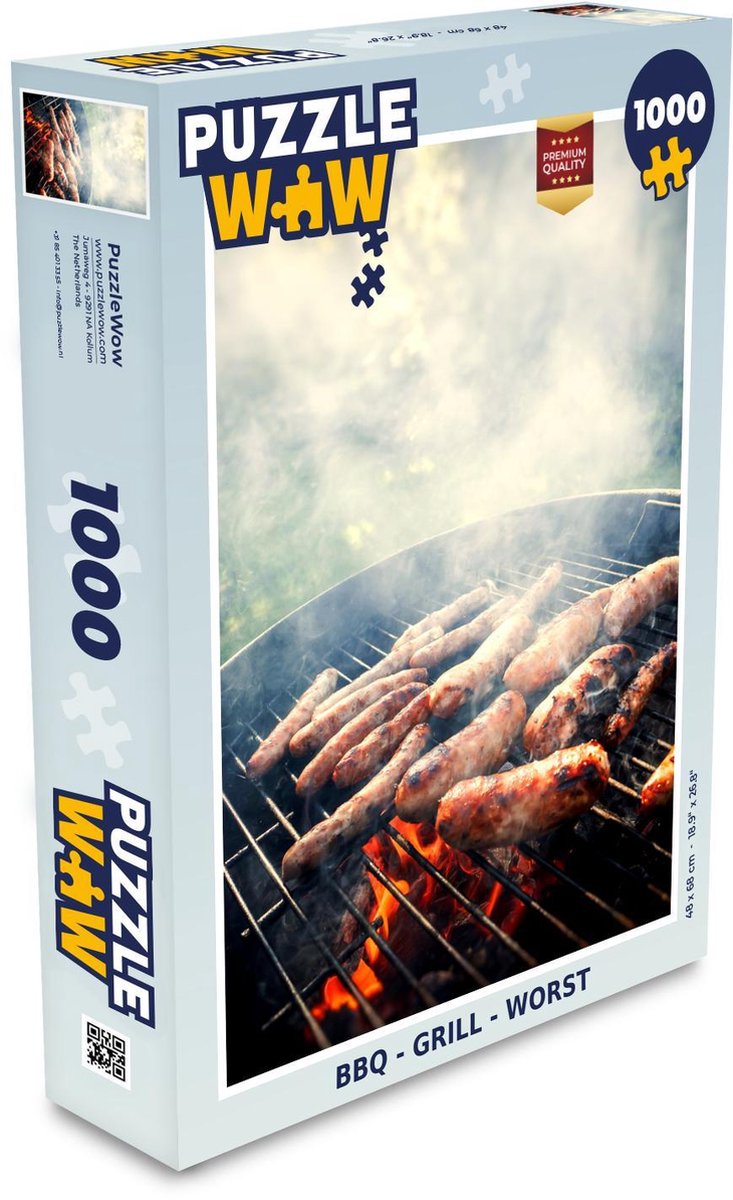 Puzzel - Puzzel 1000 stukjes volwassenen - BBQ - Grill - Worst - Legpuzzel