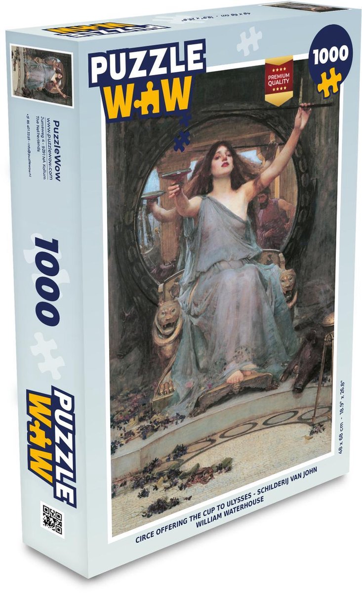 Puzzel - Puzzel 1000 stukjes volwassenen - Circe offering the cup to Ulysses - schilderij van John William Waterhouse - Legpuzzel