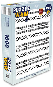 Puzzel 1000 stukjes volwassenen Tribal patroon 1000 stukjes - Tribal patroon van horizontale lijnen met ruiten en strepen puzzel 1000 stukjes  - PuzzleWow heeft +100000 puzzels
