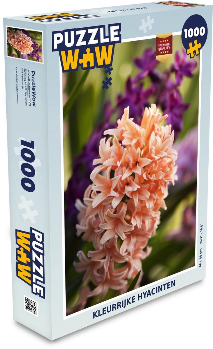 Puzzel 1000 stukjes volwassenen Hyacint  1000 stukjes - Kleurrijke hyacinten puzzel 1000 stukjes  - PuzzleWow heeft +100000 puzzels