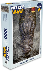 Puzzel - Puzzel 1000 stukjes volwassenen - Alligator - Water - Legpuzzel