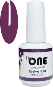 The One Pro - Gellak 15ml - kleur Evelyn Paars H006