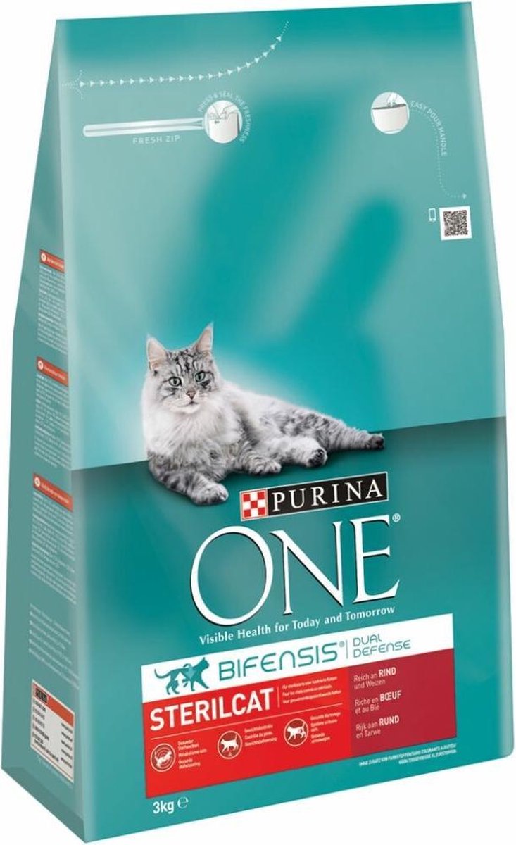 Purina ONE Sterilcat - Kattenvoer Rund & Tarwe - 3 kg