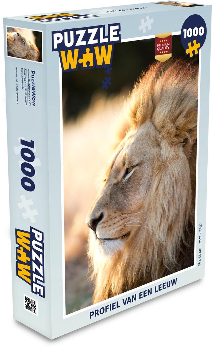 Puzzel 1000 stukjes volwassenen Leeuw - nieuw 1000 stukjes - Profiel van een leeuw puzzel 1000 stukjes  - PuzzleWow heeft +100000 puzzels