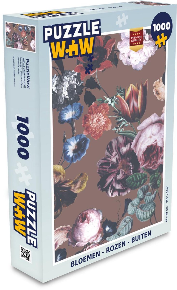 Puzzel - Puzzel 1000 stukjes volwassenen - Bloemen - Rozen - Buiten - Legpuzzel