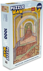 Puzzel 1000 stukjes volwassenen Vincent van Gogh 1000 stukjes - Gang in het asiel - Schilderij van Vincent van Gogh  - PuzzleWow heeft +100000 puzzels