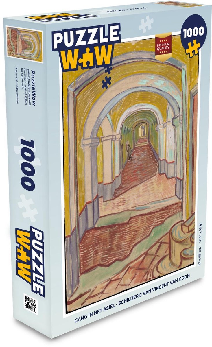 Puzzel 1000 stukjes volwassenen Vincent van Gogh 1000 stukjes - Gang in het asiel - Schilderij van Vincent van Gogh  - PuzzleWow heeft +100000 puzzels