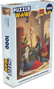 Puzzel 1000 stukjes volwassenen Sprookjes 1000 stukjes - Illustratie bij het sprookje Doornroosje  - PuzzleWow heeft +100000 puzzels