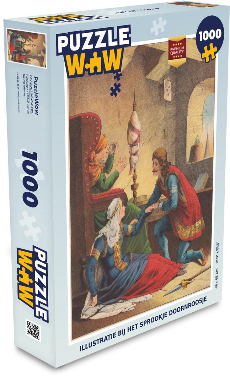 Puzzel 1000 stukjes volwassenen Sprookjes 1000 stukjes - Illustratie bij het sprookje Doornroosje  - PuzzleWow heeft +100000 puzzels