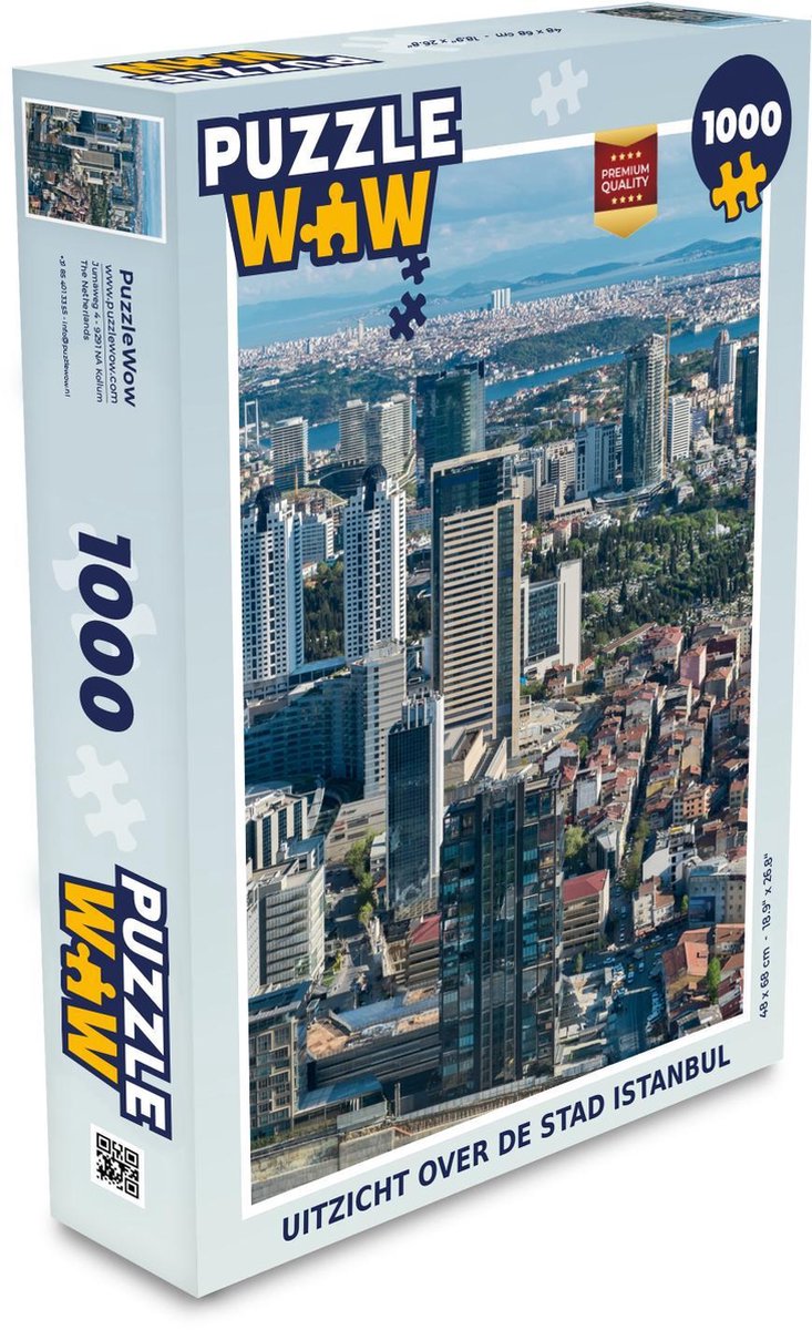 Puzzel 1000 stukjes volwassenen Istanbul  1000 stukjes - Uitzicht over de stad Istanbul puzzel 1000 stukjes PuzzleWow heeft +100000 puzzels