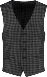 GENTS | Gilet Heren | Polyester |  ruit grijs 0038 Maat XXL