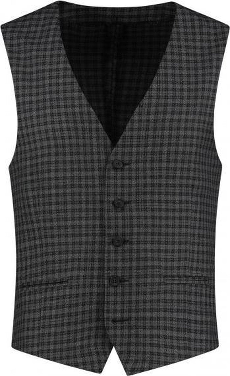 GENTS | Gilet Heren | Polyester |  ruit grijs 0038 Maat XXL