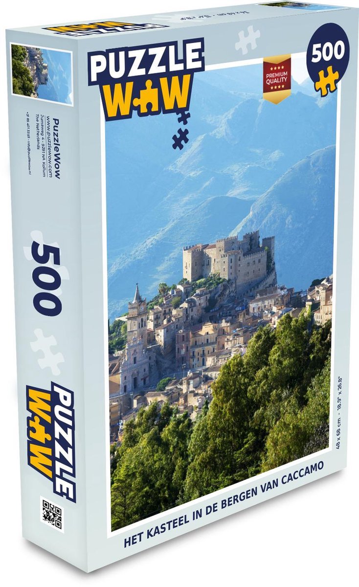 Puzzel - 500 stukjes - Het kasteel in de bergen van Caccamo