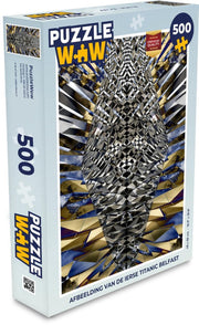 Puzzel 500 stukjes Titanic Belfast - Afbeelding van de Ierse Titanic Belfast  - PuzzleWow heeft +100000 puzzels