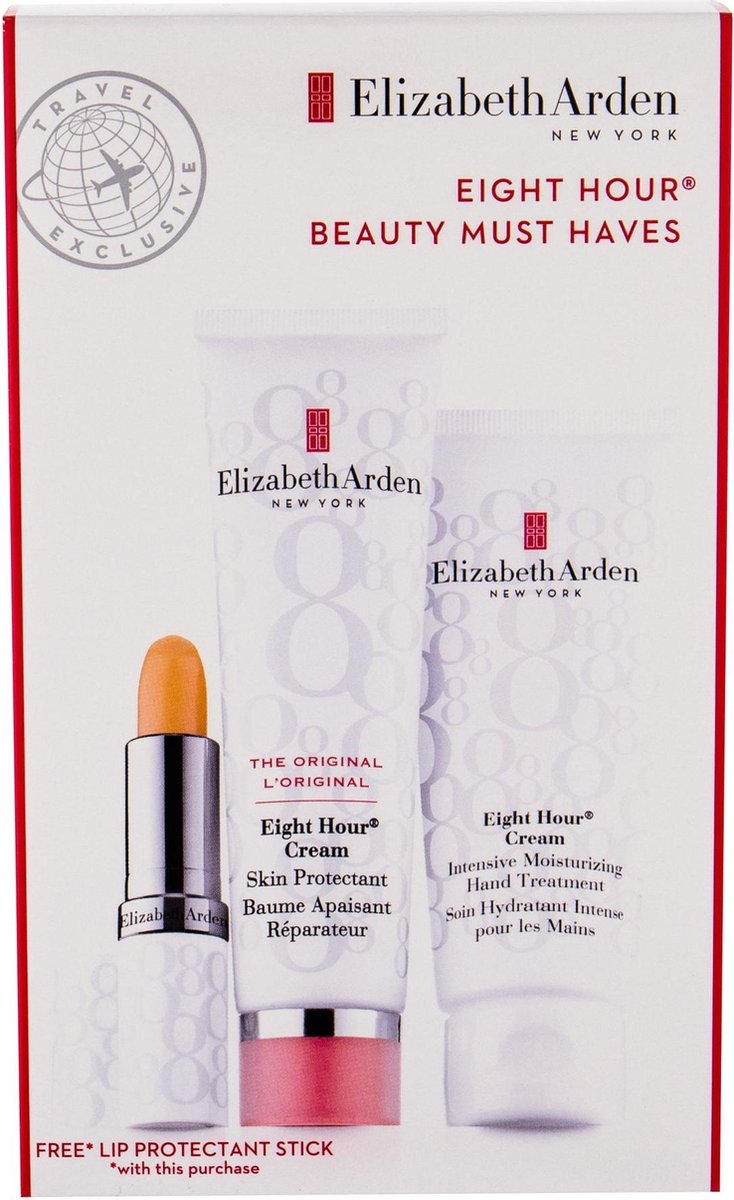 Elizabeth Arden Eight Hour Cream Skin Protectant geschenkset -Elizabeth Arden Eight Hour Cream Skin Protectant Cofanetto cura protettiva 50 ml + Crema mani idratante 75 ml + Balsamo labbra idratante SPF15 3