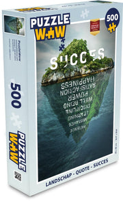 Puzzel - Puzzel 500 stukjes - Landschap - Quote - Succes - Legpuzzel