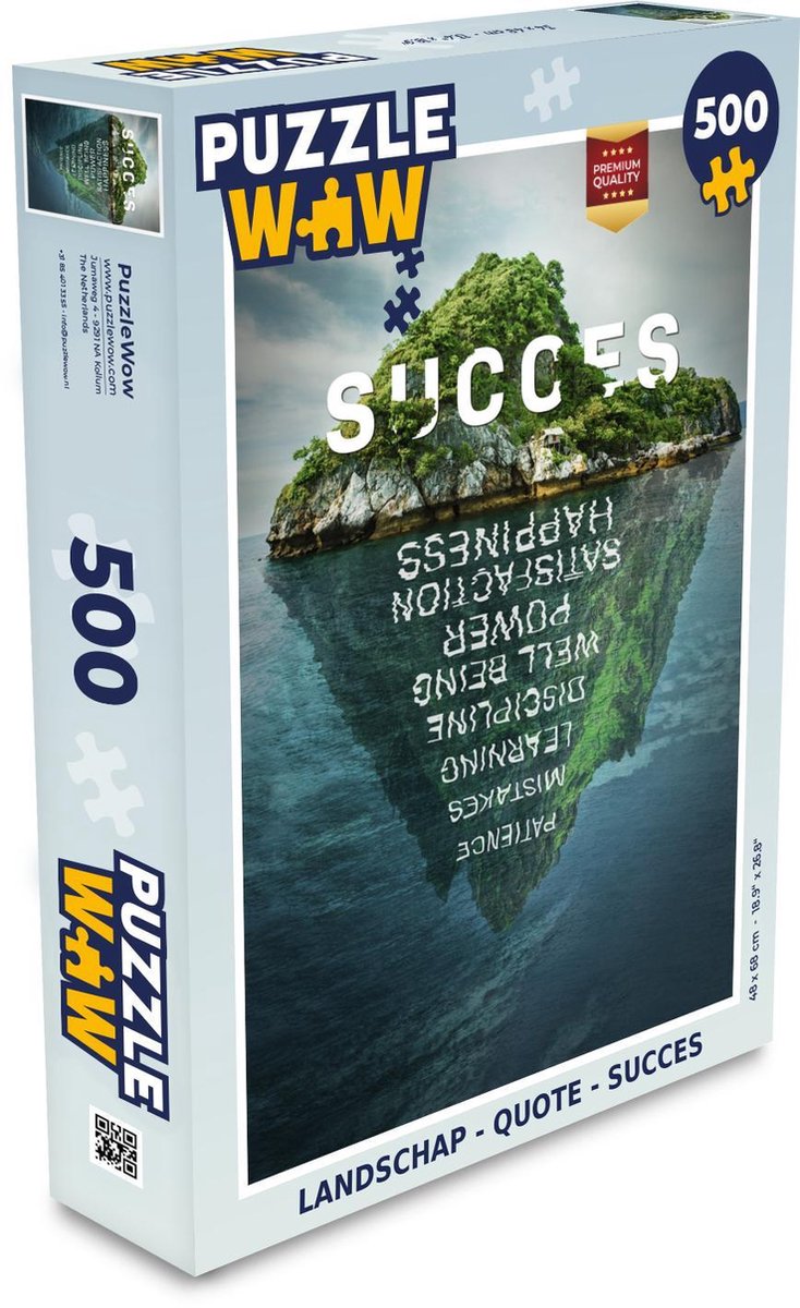 Puzzel - Puzzel 500 stukjes - Landschap - Quote - Succes - Legpuzzel