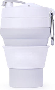 Inklapbare Koffie Kop - Siliconen Koffie Beker - Onderweg -Grijs - 350 ML - Inklapbaar - Compact