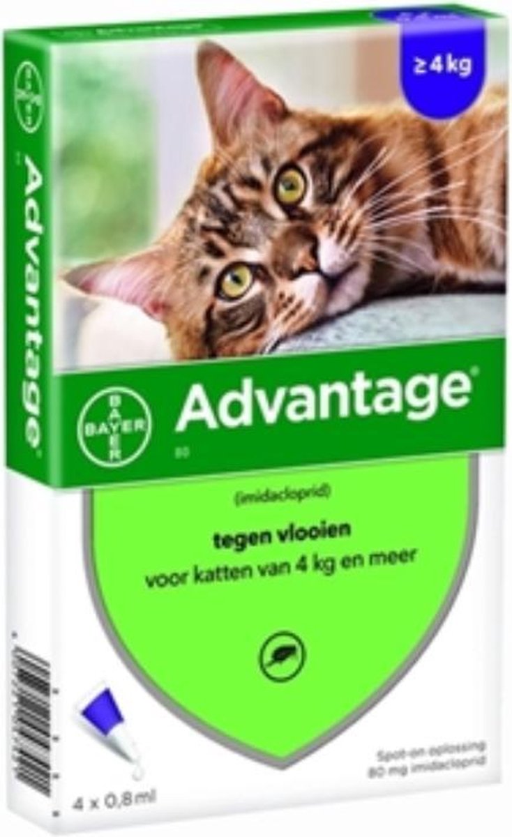 Bayer Adventage - Anti-vlooienmiddel in spot-on vorm - Pipetten - Voor katten