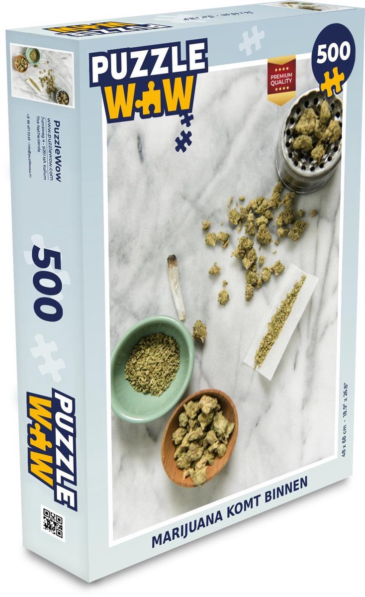 Puzzel 500 stukjes Marijuana - Marijuana komt binnen  - PuzzleWow heeft +100000 puzzels
