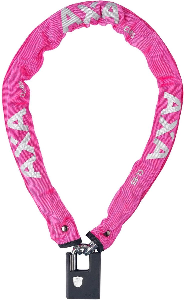 Axa Clinch Kettingslot - 85 cm - Roze
