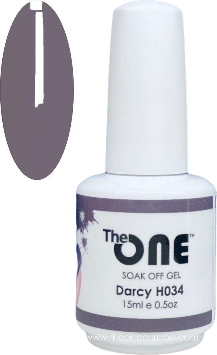 The One Pro - Gellak 15ml - kleur Darcy Grijs H034