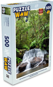Puzzel Nationaal park Andasibe Mantadia 500 stukjes - Een waterval op een stromende rivier in het Nationaal park Andasibe Mantadia