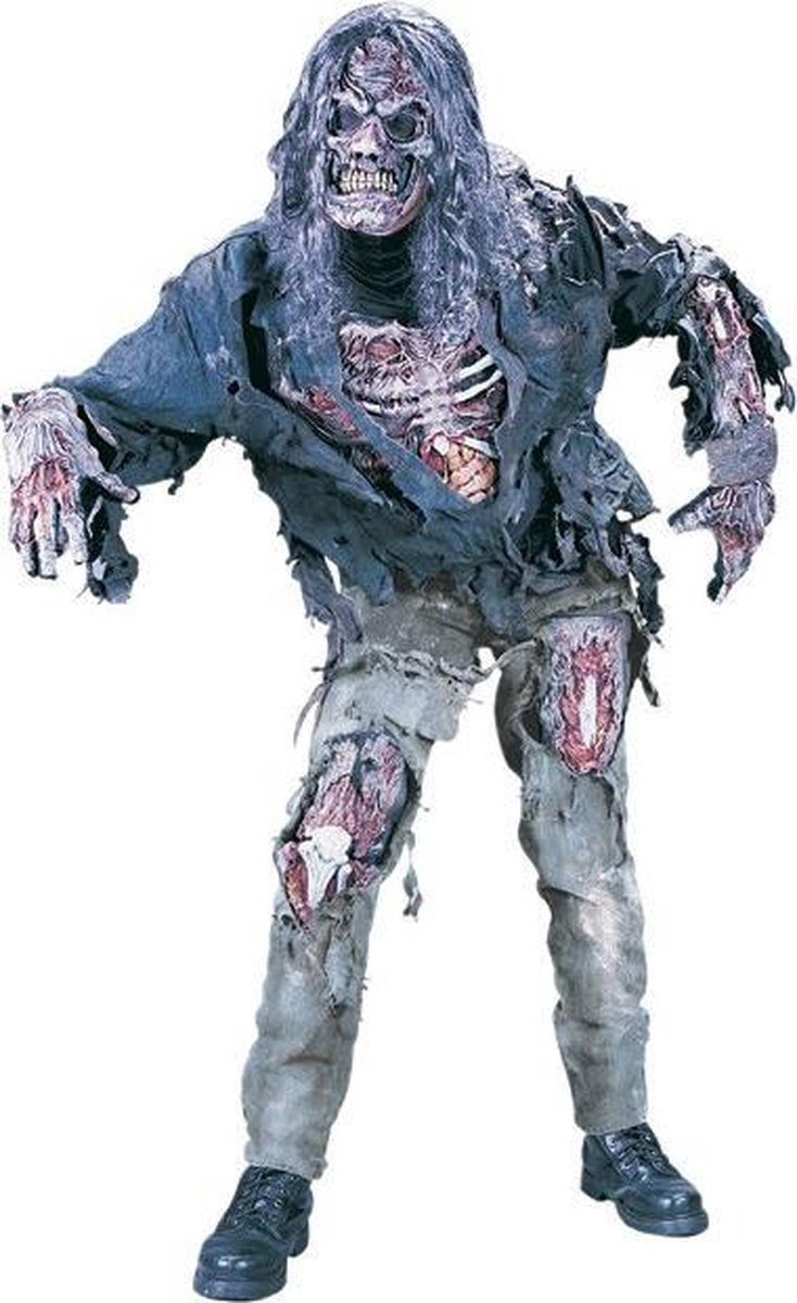 Zombiepak kostuum apocalyptisch halloween met handschoenen