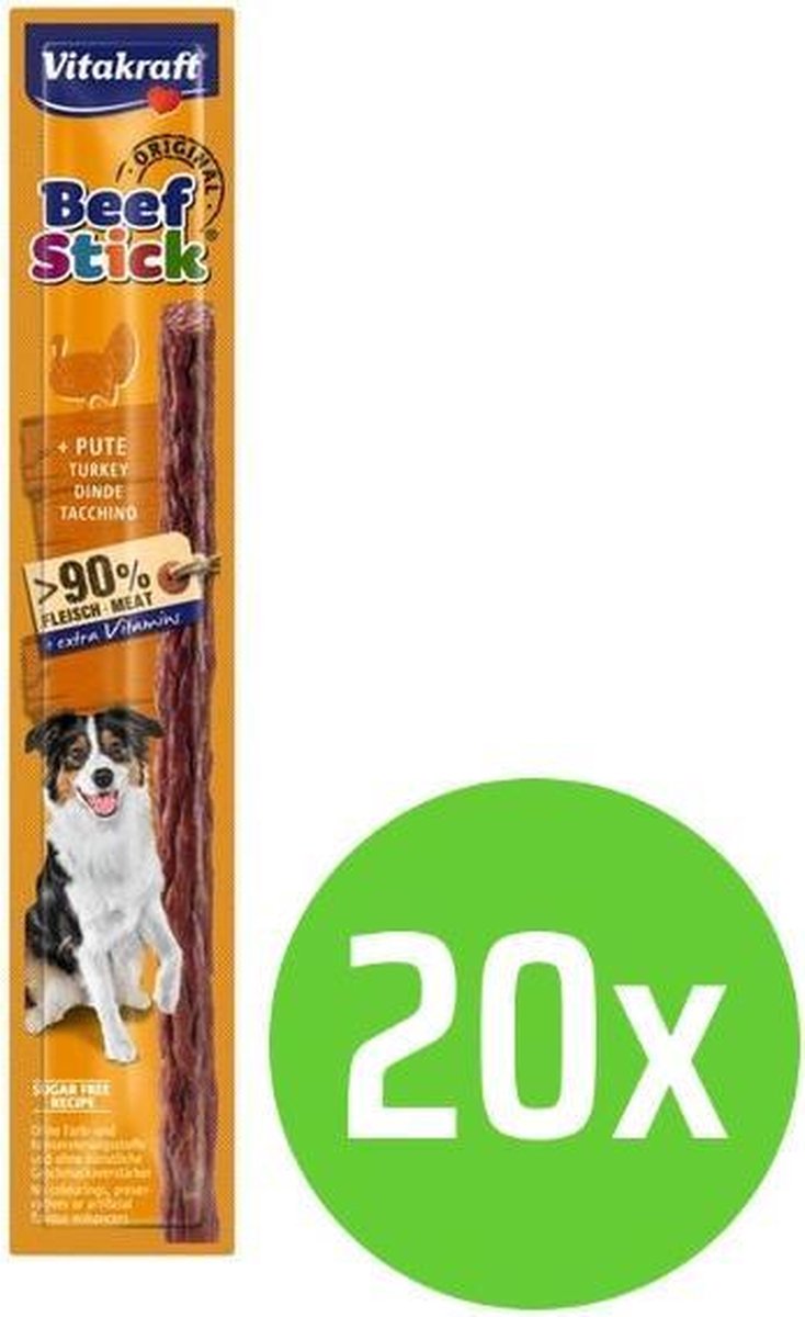 20x Vitakraft Beefstick - Kalkoen - Hondensnacks -