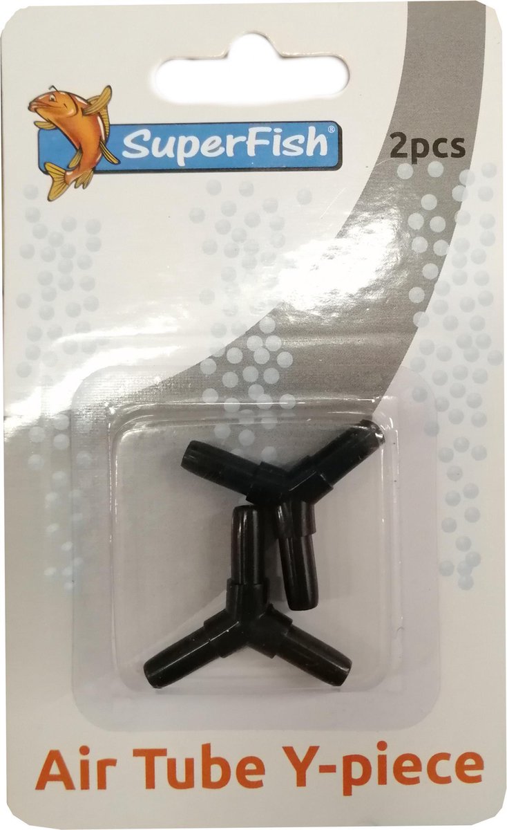 Superfish Y-stuk Aquarium Luchtslang 4 Mm Zwart 2 Stuks