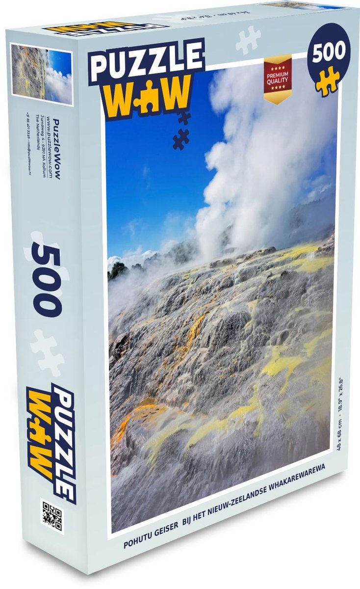 Puzzel - 500 stukjes - Pohutu geiser bij het Nieuw-Zeelandse Whakarewarewa