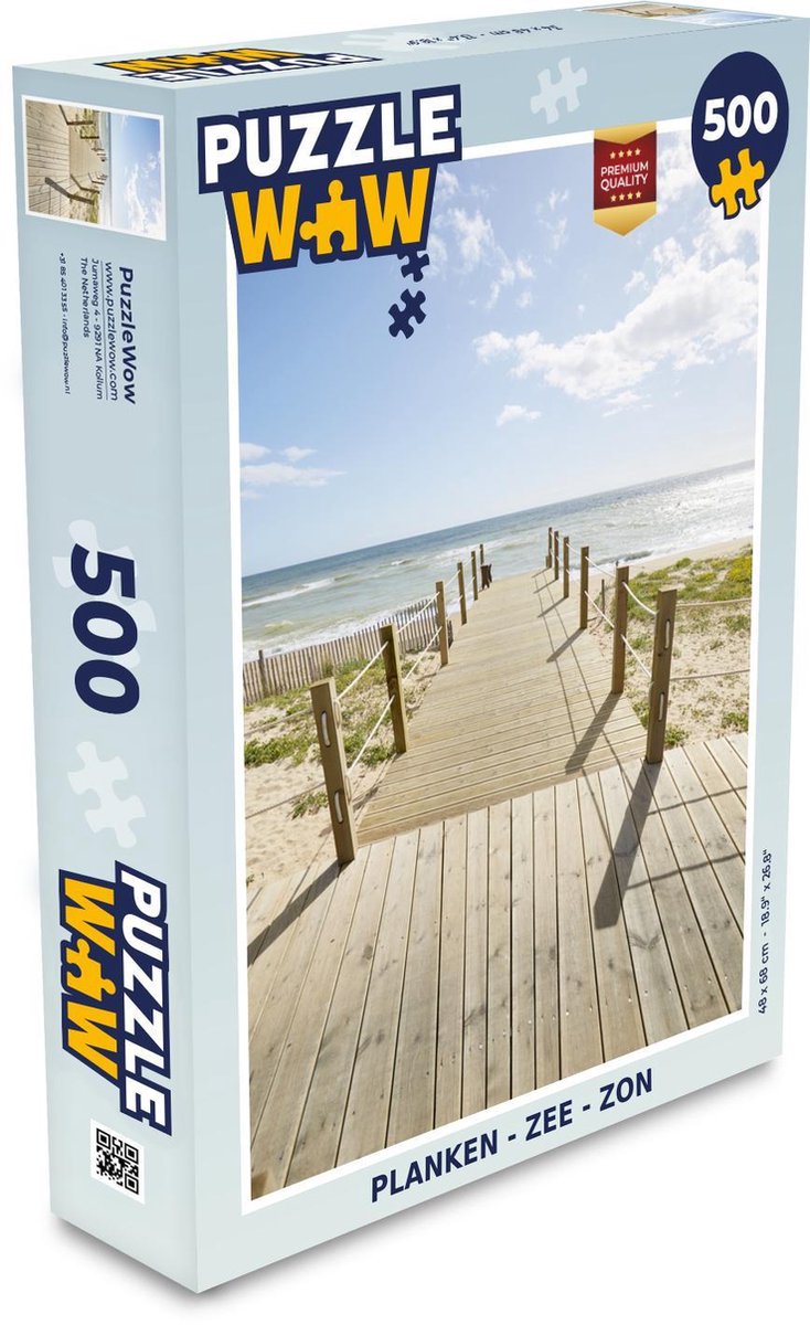 Puzzel - Puzzel 500 stukjes - Planken - Zee - Zon - Legpuzzel