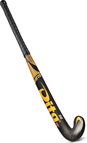 Dita Carbotec C85 L-Bow Hockeystick - 37.5 Inch - Zwart/Goud