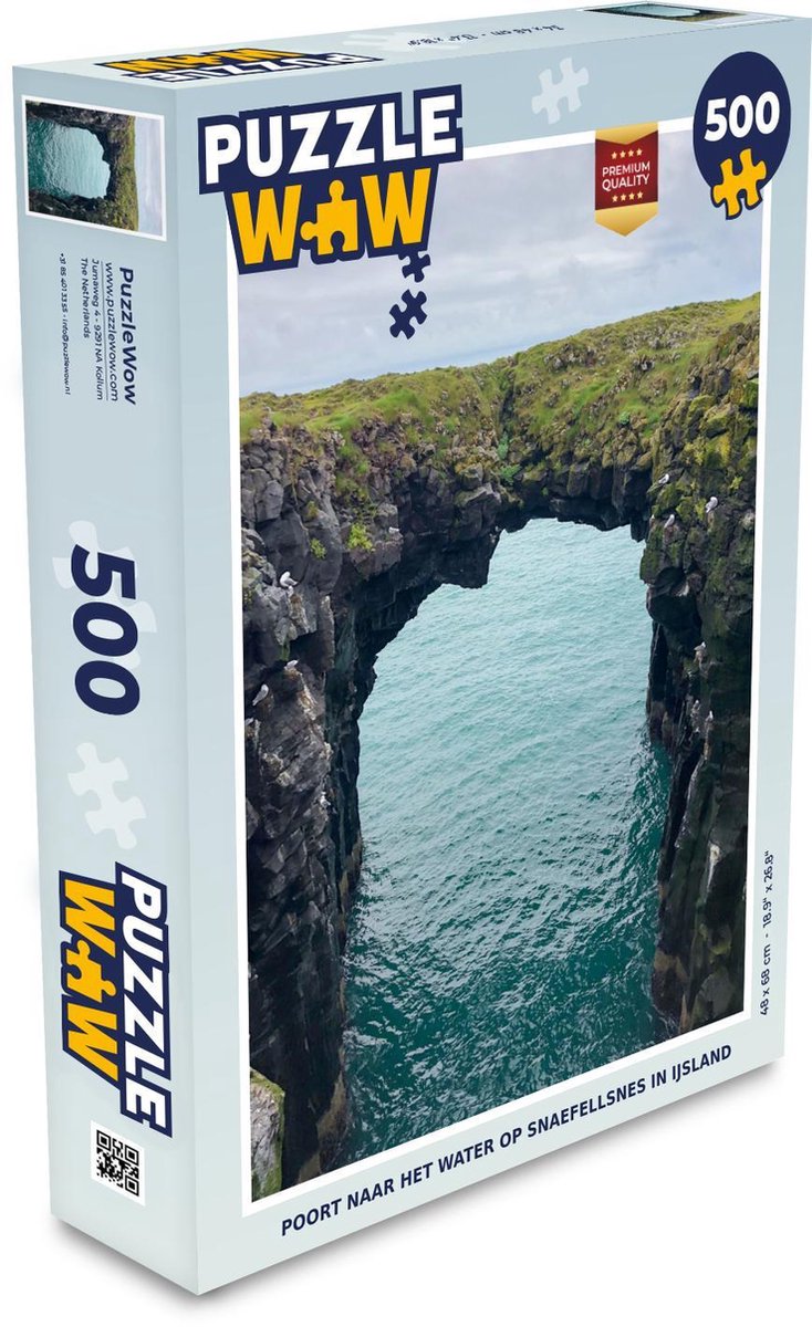 Puzzel - 500 stukjes - Poort naar het water op Snaefellsnes in IJsland