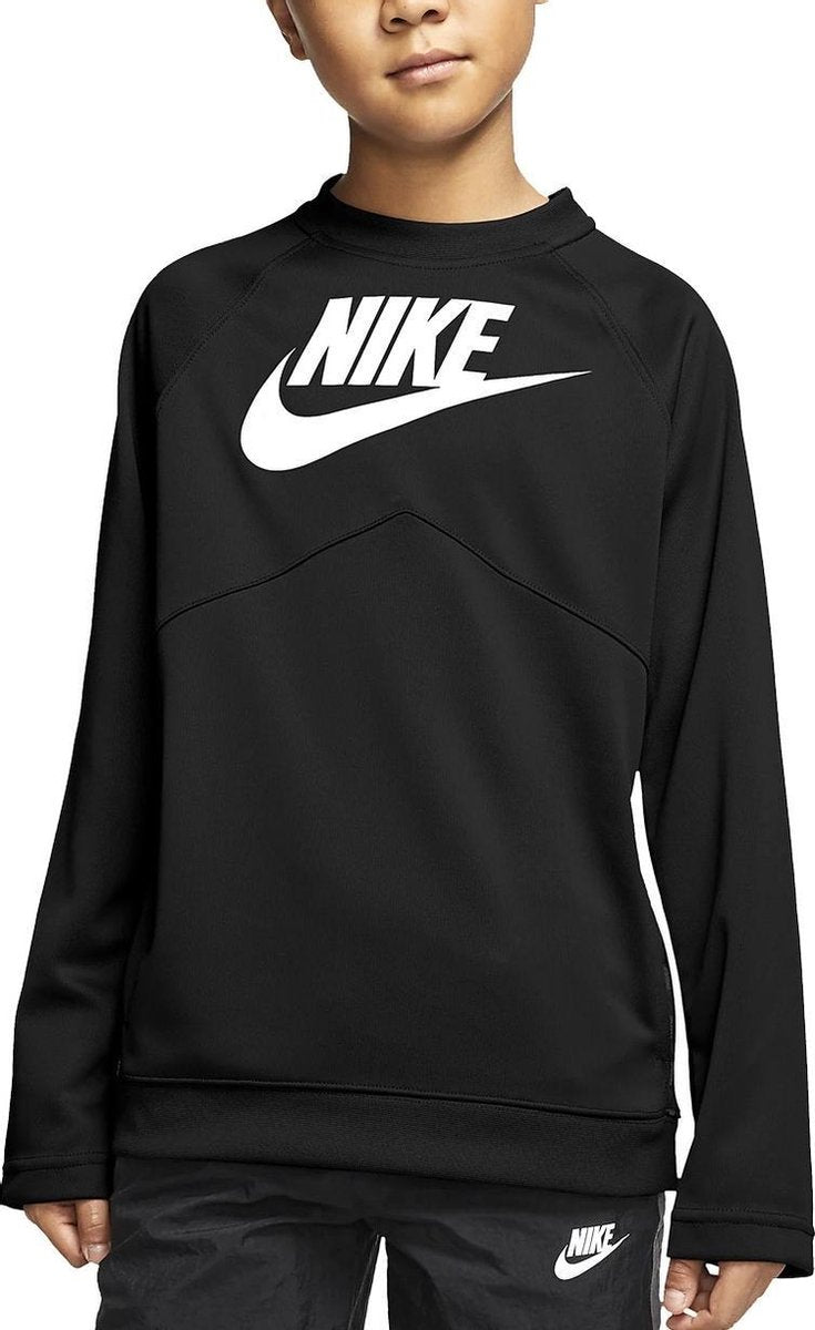 Nike - NSW Crew Sweater - Zwart - Kinderen - maat  140 - 152