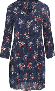 Cassis Dames Plisséjurk met bloemenprint en stipjes - Maat S
