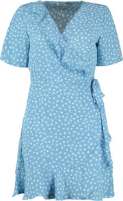 Korte Jurk Only Blauw dessin - maat L