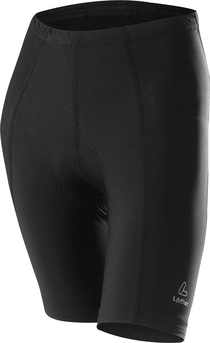 Löffler Fietsbroek Basic Dames Nylon/elastaan Zwart Maat S