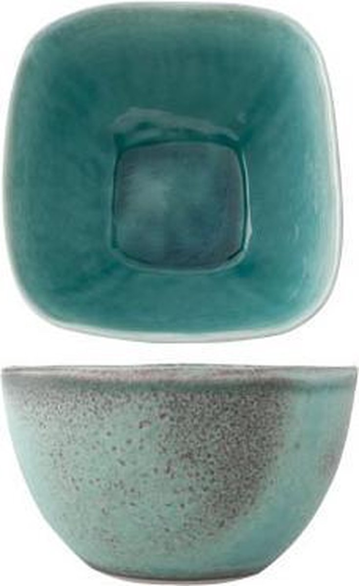 Cosy en Trendy Isabeau Schaal 15x15xh8cm  - Aardewerk (set van 4) En Yourkitchen E-kookboek - Heerlijke Smulrecepten