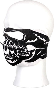biker mask half face skull big mouth