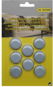 Bellson Anti Kras Glijder antikras PTFE Ø25 mm Met Plakstrip (8 stuks)