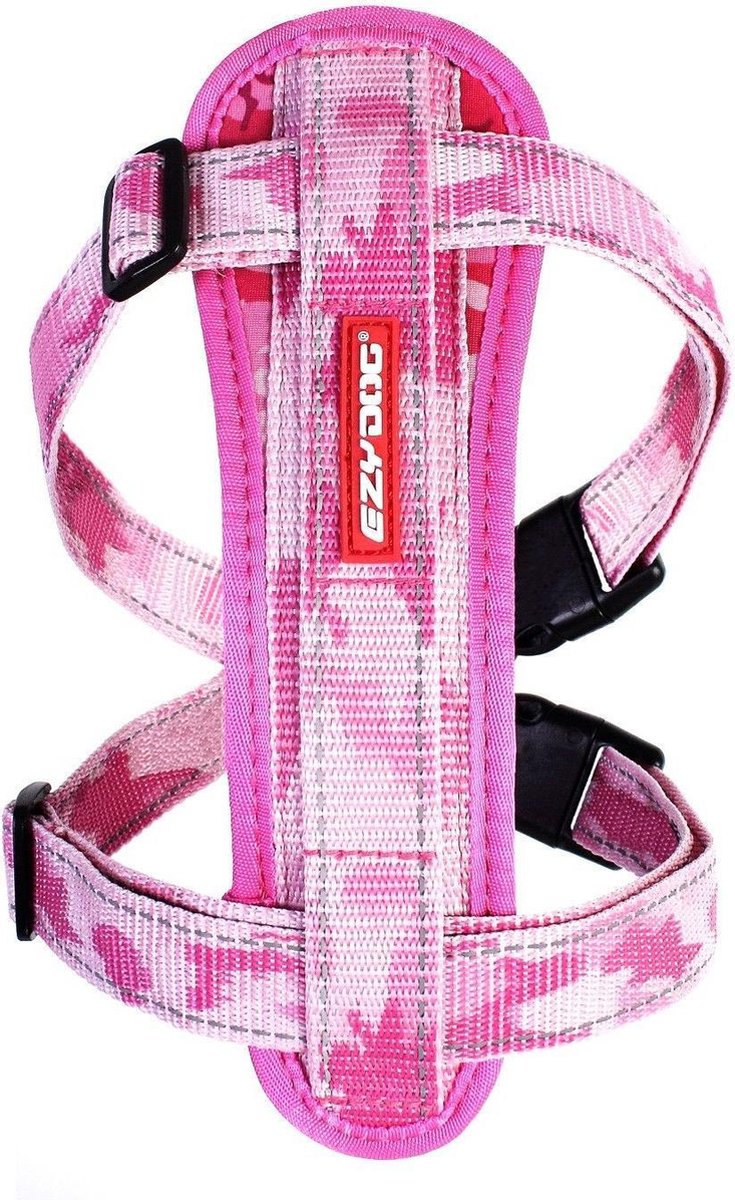 EzyDog Chest Plate Hondenharnas / tuig - XXL - Roze Camouflage