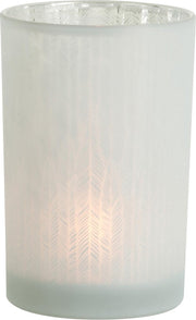J-Line Windlicht Veer Glas Wit Large