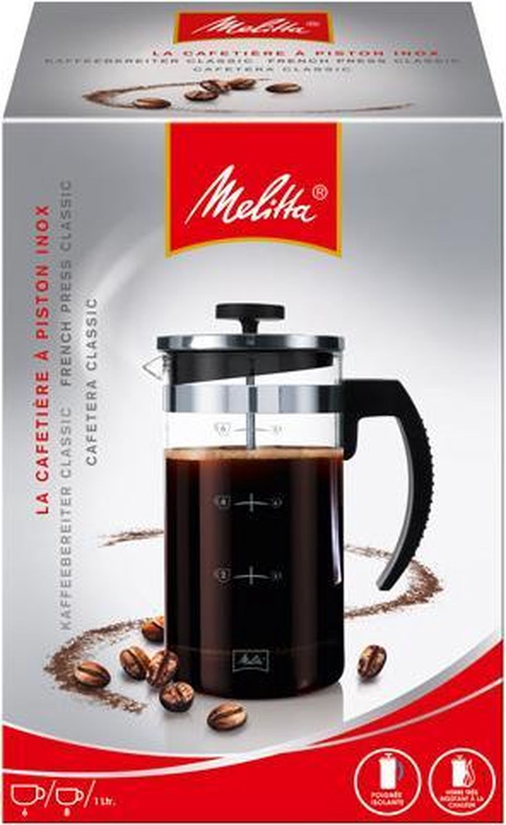 Melitta French Press Premium Enkele cafetière Zwart